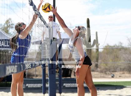 Thumbnail 3 in O'Connor vs Xavier College Prep (CatBox Classic Beach Invitational) photogallery.
