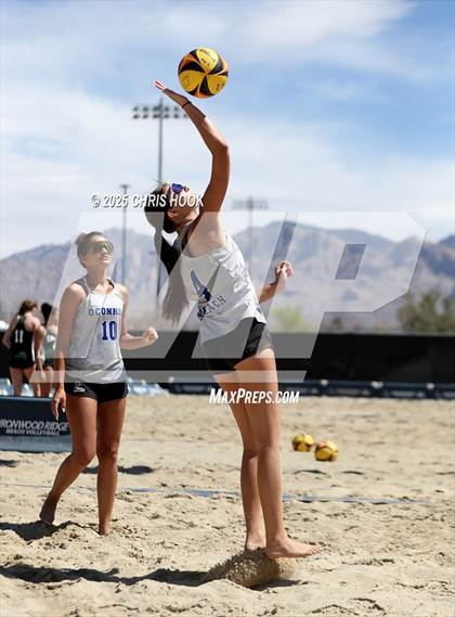 Thumbnail 2 in O'Connor vs Xavier College Prep (CatBox Classic Beach Invitational) photogallery.