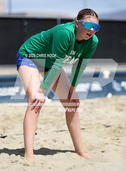 Thumbnail 2 in O'Connor vs Xavier College Prep (CatBox Classic Beach Invitational) photogallery.