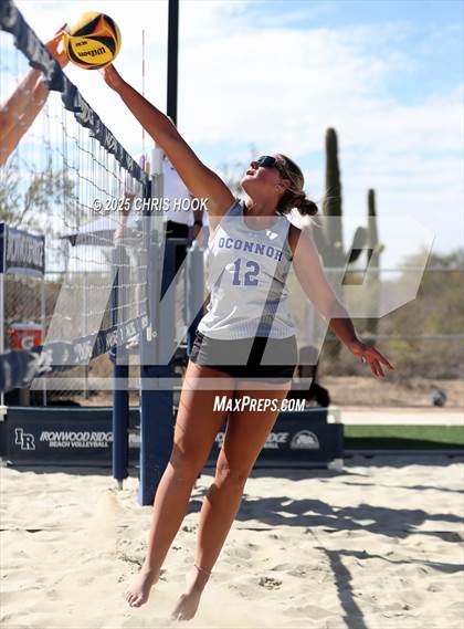 Thumbnail 3 in O'Connor vs Xavier College Prep (CatBox Classic Beach Invitational) photogallery.
