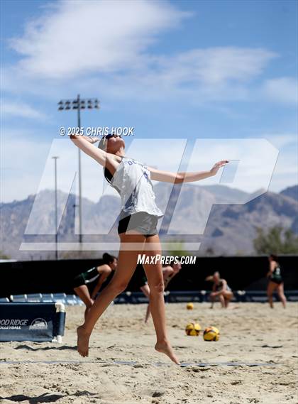 Thumbnail 3 in O'Connor vs Xavier College Prep (CatBox Classic Beach Invitational) photogallery.
