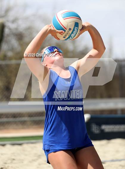 Thumbnail 3 in O'Connor vs Xavier College Prep (CatBox Classic Beach Invitational) photogallery.