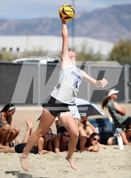 Thumbnail 3 in O'Connor vs Xavier College Prep (CatBox Classic Beach Invitational) photogallery.