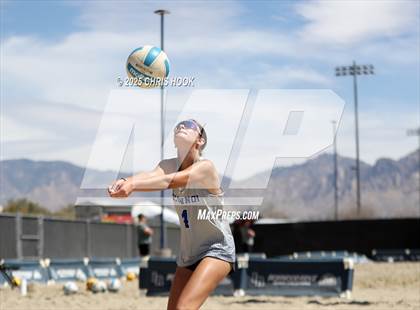 Thumbnail 2 in O'Connor vs Xavier College Prep (CatBox Classic Beach Invitational) photogallery.