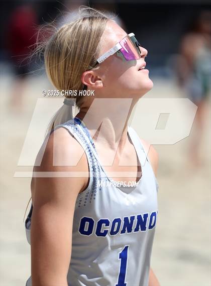 Thumbnail 2 in O'Connor vs Xavier College Prep (CatBox Classic Beach Invitational) photogallery.