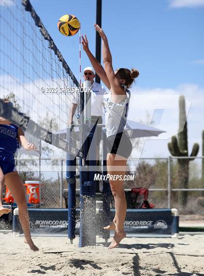 Thumbnail 3 in O'Connor vs Xavier College Prep (CatBox Classic Beach Invitational) photogallery.