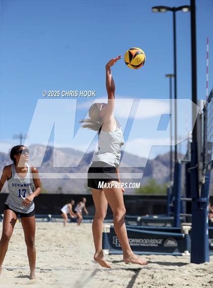 Thumbnail 1 in O'Connor vs Xavier College Prep (CatBox Classic Beach Invitational) photogallery.