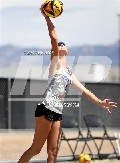 Thumbnail 3 in O'Connor vs Xavier College Prep (CatBox Classic Beach Invitational) photogallery.