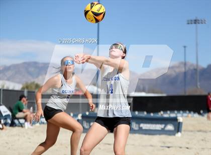 Thumbnail 2 in O'Connor vs Xavier College Prep (CatBox Classic Beach Invitational) photogallery.