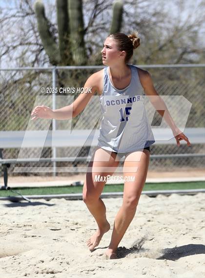 Thumbnail 3 in O'Connor vs Xavier College Prep (CatBox Classic Beach Invitational) photogallery.