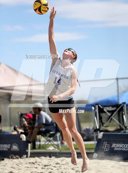 Thumbnail 1 in O'Connor vs Xavier College Prep (CatBox Classic Beach Invitational) photogallery.