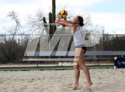 Thumbnail 3 in O'Connor vs Xavier College Prep (CatBox Classic Beach Invitational) photogallery.