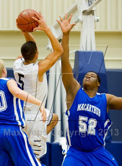 Thumbnail 1 in MacArthur @ O'Connor (NISD Boys Basketball Tournament) photogallery.