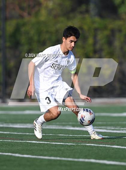 Thumbnail 1 in Servite vs. De La Salle (SoCal College Showcase) photogallery.