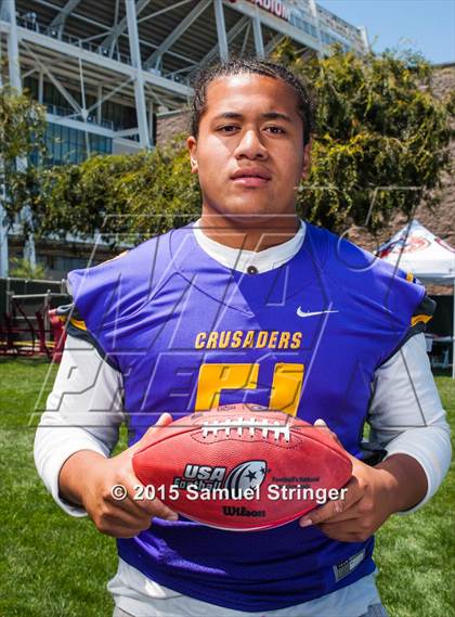 Thumbnail 1 in Archbishop Riordan (USA Football/MaxPreps Media Day Event) photogallery.