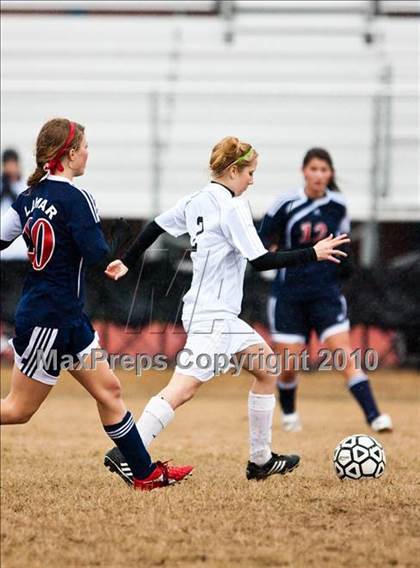 Thumbnail 2 in Alvin vs Lamar Consolidated (Pearland ISD Soccer Shootout) photogallery.