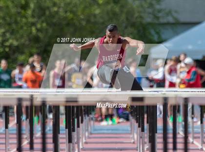 Thumbnail 1 in 50th Annual Loucks Games (Outdoor Pentathlon #1 Men's 110 High Hurdles) photogallery.