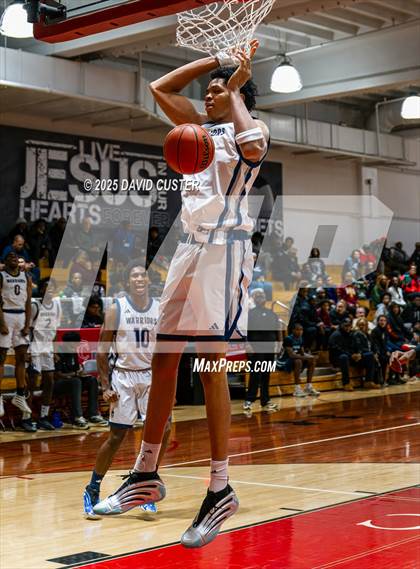 Thumbnail 1 in Prince George's Christian Academy vs. Mt. Zion Prep Academy (Capital Hoops Mayhem on Military) photogallery.