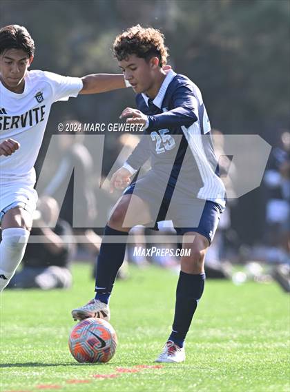 Thumbnail 2 in Servite vs. Bellarmine College Prep (SoCal College Showcase) photogallery.
