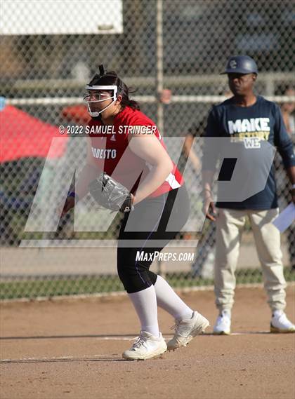 Thumbnail 3 in Central Catholic vs. Modesto (Ceres Softball Tournament) photogallery.