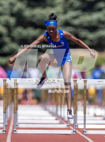 Thumbnail 2 in Metro Conference Track and Field Meet (100 Meter Hurdles) photogallery.
