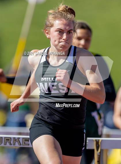 Thumbnail 3 in Metro Conference Track and Field Meet (100 Meter Hurdles) photogallery.