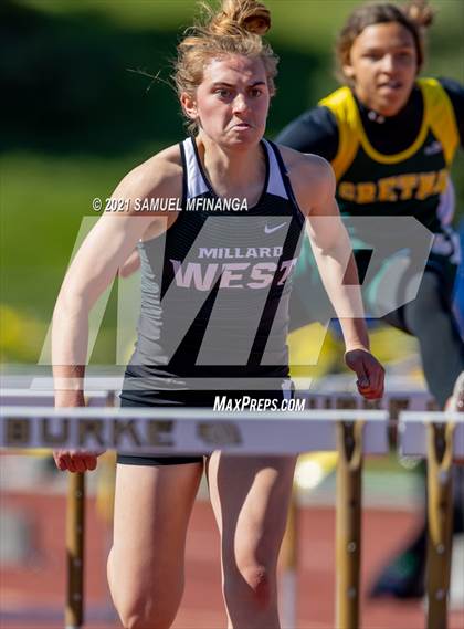 Thumbnail 2 in Metro Conference Track and Field Meet (100 Meter Hurdles) photogallery.