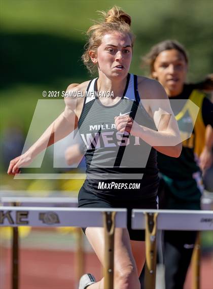 Thumbnail 2 in Metro Conference Track and Field Meet (100 Meter Hurdles) photogallery.