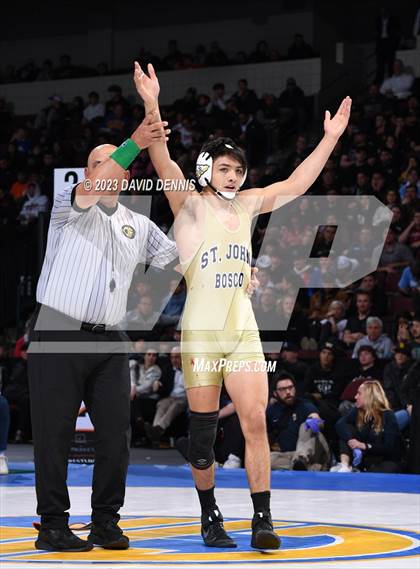 Thumbnail 2 in CIF State Boys Wrestling Championships (126-170 Finals) photogallery.