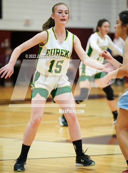 Thumbnail 1 in Eureka vs. Owyhee (NIAA 1A East Girls Semifinals) photogallery.