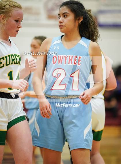 Thumbnail 1 in Eureka vs. Owyhee (NIAA 1A East Girls Semifinals) photogallery.