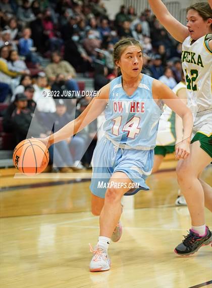 Thumbnail 1 in Eureka vs. Owyhee (NIAA 1A East Girls Semifinals) photogallery.