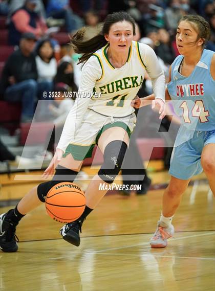 Thumbnail 1 in Eureka vs. Owyhee (NIAA 1A East Girls Semifinals) photogallery.