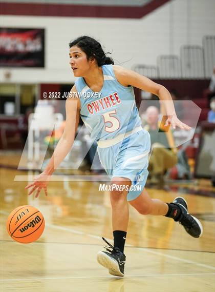 Thumbnail 2 in Eureka vs. Owyhee (NIAA 1A East Girls Semifinals) photogallery.