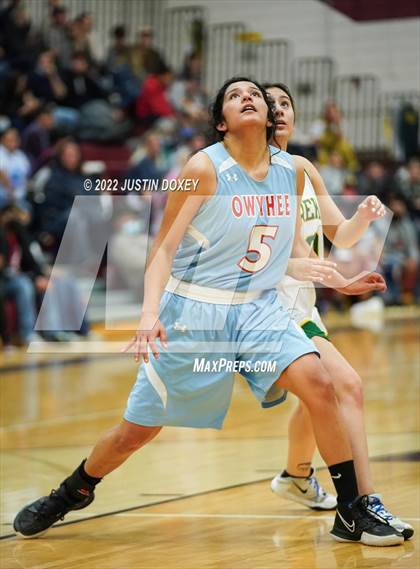 Thumbnail 1 in Eureka vs. Owyhee (NIAA 1A East Girls Semifinals) photogallery.