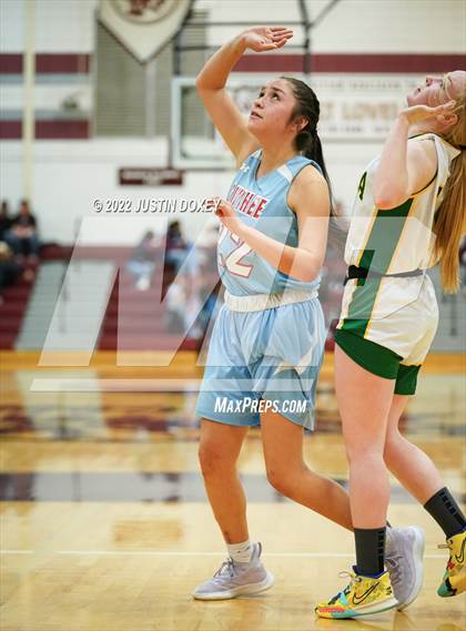 Thumbnail 2 in Eureka vs. Owyhee (NIAA 1A East Girls Semifinals) photogallery.