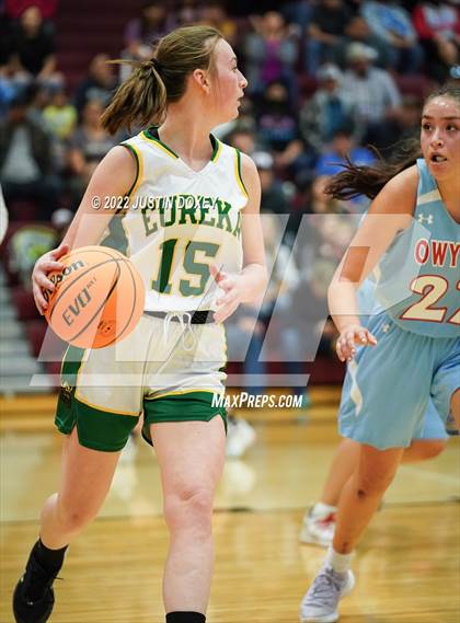 Thumbnail 1 in Eureka vs. Owyhee (NIAA 1A East Girls Semifinals) photogallery.