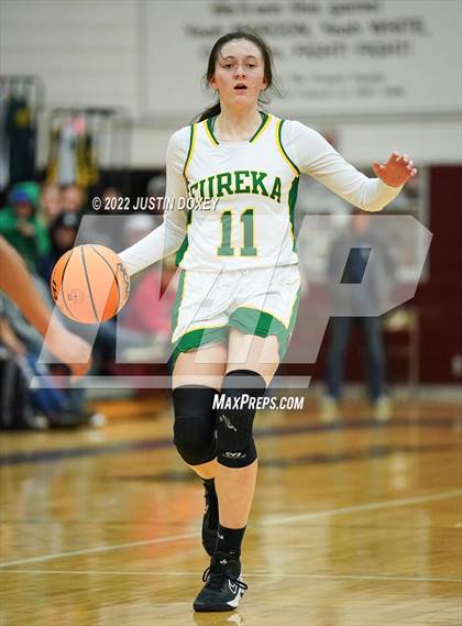 Thumbnail 3 in Eureka vs. Owyhee (NIAA 1A East Girls Semifinals) photogallery.