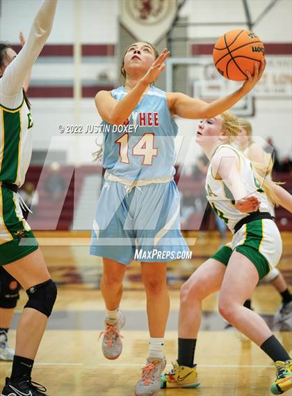 Thumbnail 3 in Eureka vs. Owyhee (NIAA 1A East Girls Semifinals) photogallery.