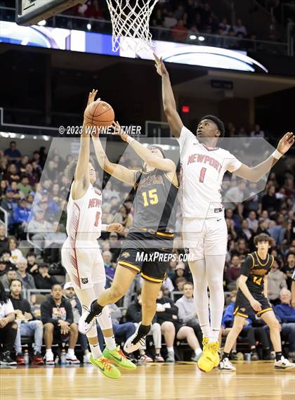 Thumbnail 1 in Cooper vs Newport (2023 9th Region Boys Basketball Tournament) photogallery.