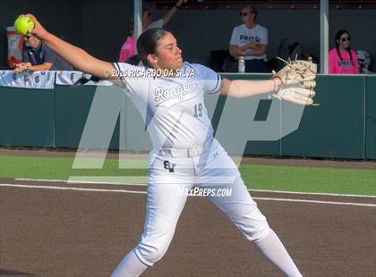 Thumbnail 1 in Barbers Hill vs. Smithson Valley (UIL Softball 5A D1 Semifinal) photogallery.