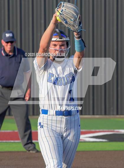 Thumbnail 1 in Barbers Hill vs. Smithson Valley (UIL Softball 5A D1 Semifinal) photogallery.