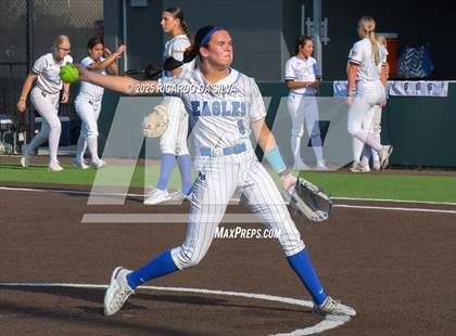 Thumbnail 3 in Barbers Hill vs. Smithson Valley (UIL Softball 5A D1 Semifinal) photogallery.