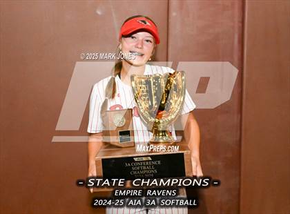 Thumbnail 1 in Yuma Catholic vs. Empire (AIA 3A Final - Awards) photogallery.