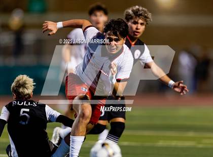 Thumbnail 1 in Gainesville vs. Bridgeport (UIL Soccer 4A Region 2 Semifinal) photogallery.