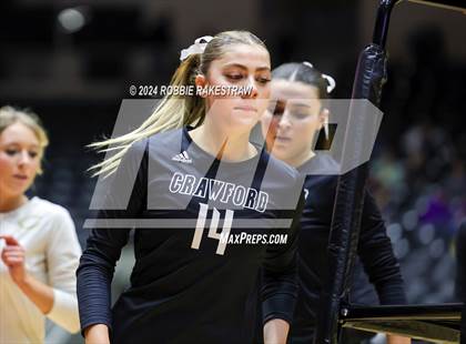 Thumbnail 1 in Iola vs. Crawford (UIL 2A Volleyball Division II Final) photogallery.