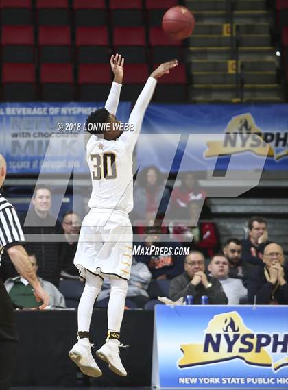 Thumbnail 1 in Half Hollow Hills East vs. McQuaid Jesuit (NYSPHSAA Class AA Semifinal) photogallery.