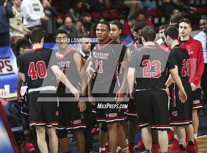 Thumbnail 1 in Half Hollow Hills East vs. McQuaid Jesuit (NYSPHSAA Class AA Semifinal) photogallery.