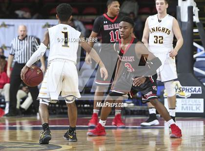 Thumbnail 1 in Half Hollow Hills East vs. McQuaid Jesuit (NYSPHSAA Class AA Semifinal) photogallery.