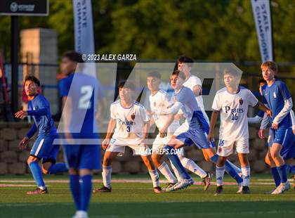 Thumbnail 2 in San Elizario vs Hidalgo Early College  (UIL 4A Soccer Semifinal) photogallery.